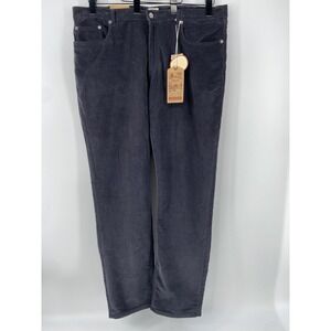 Faherty Pants Mens 38x32 Gray Corduroy Pin Wale Stretch Organic Cotton 5 Pocket‎